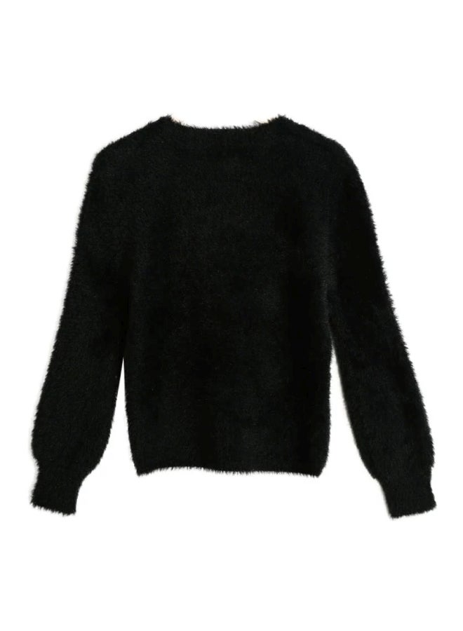 Long Sleeves Pullover Black  - Image 2