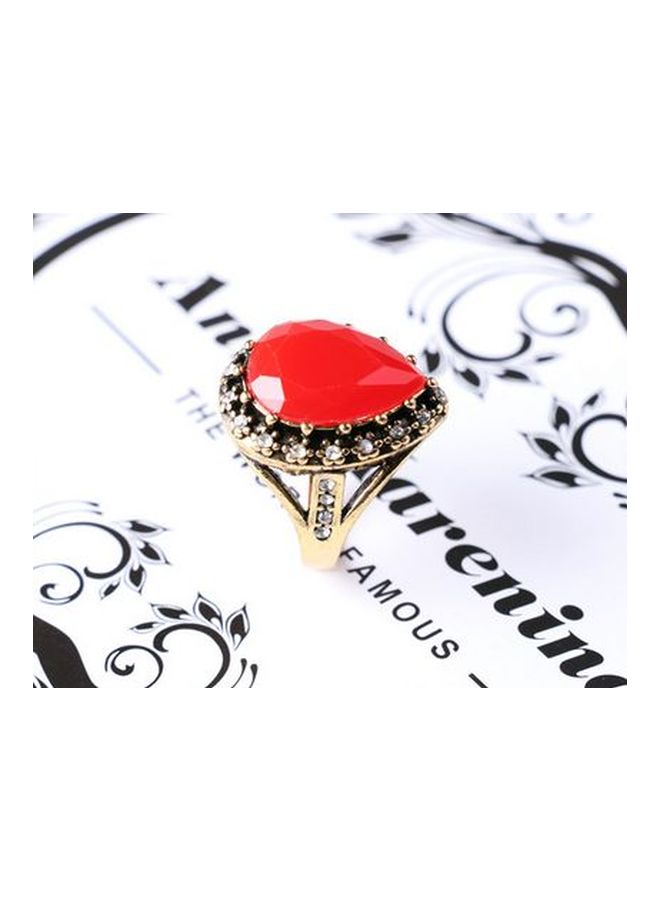 Alloy Ruby Studded Ring - Image 2