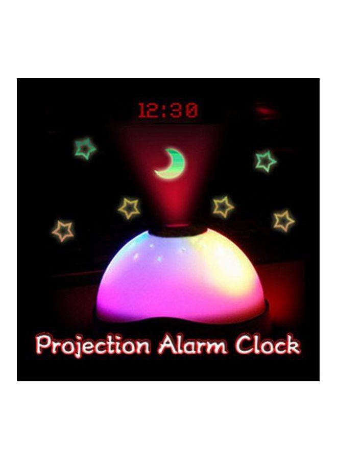 LED Star Night Light Projector Alarm Clock White - Image 5