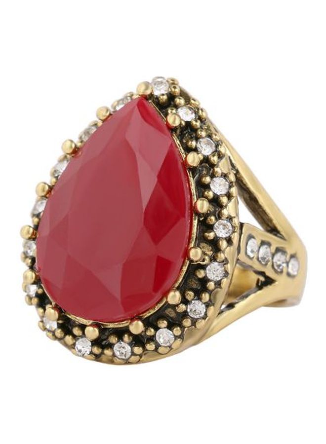 Alloy Ruby Studded Ring - Image 1