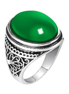 Alloy Agate Studded Ring