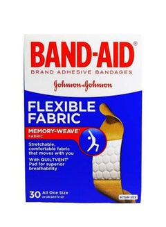 Band Aid 30-Piece Flexible Fabric Adhesive Bandage 