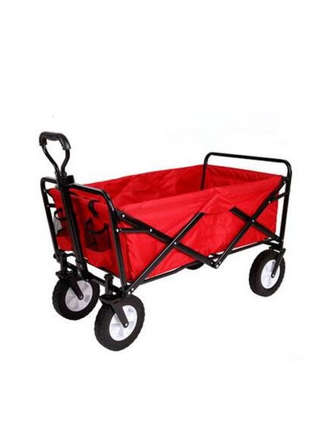 Folding Shopping Hand Cart Trolley Red/Black 85x5x28cm - Image 2