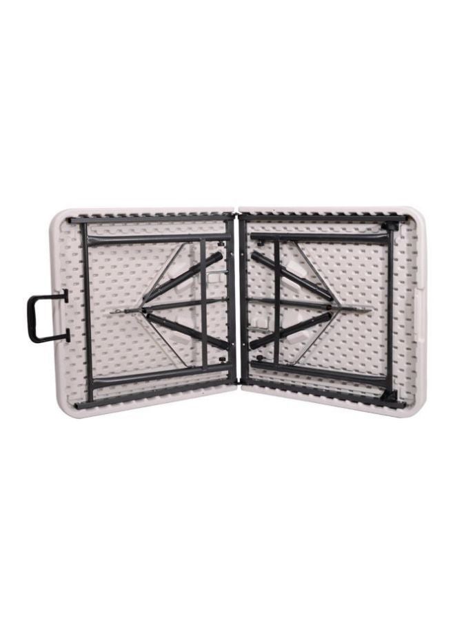 Portable Plastic Folding Table White/Black - Image 2