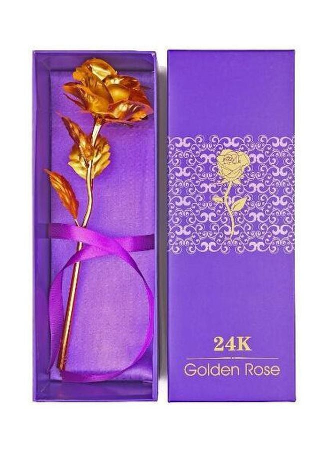 وردة من الذهب عيار 24 قيراطاً ذهبي 25x8سم - Image 5