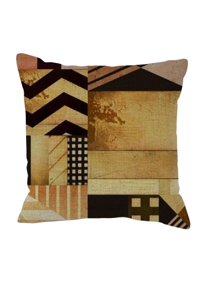 Printed Cushion Cover Beige/Black/Brown