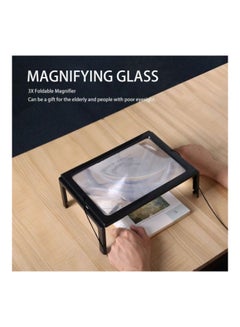 Generic Foldable LED Reading Magnifier Black/Clear  - Image 3