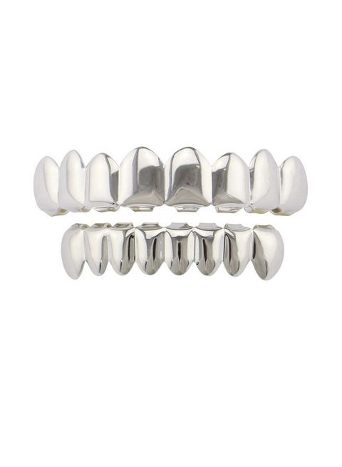 Top And Bottom False Teeth Grill Set