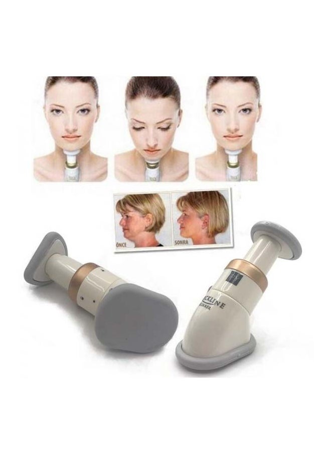 جهاز تدليك للذقن قابل للنقل بيج / رمادي - Image 3