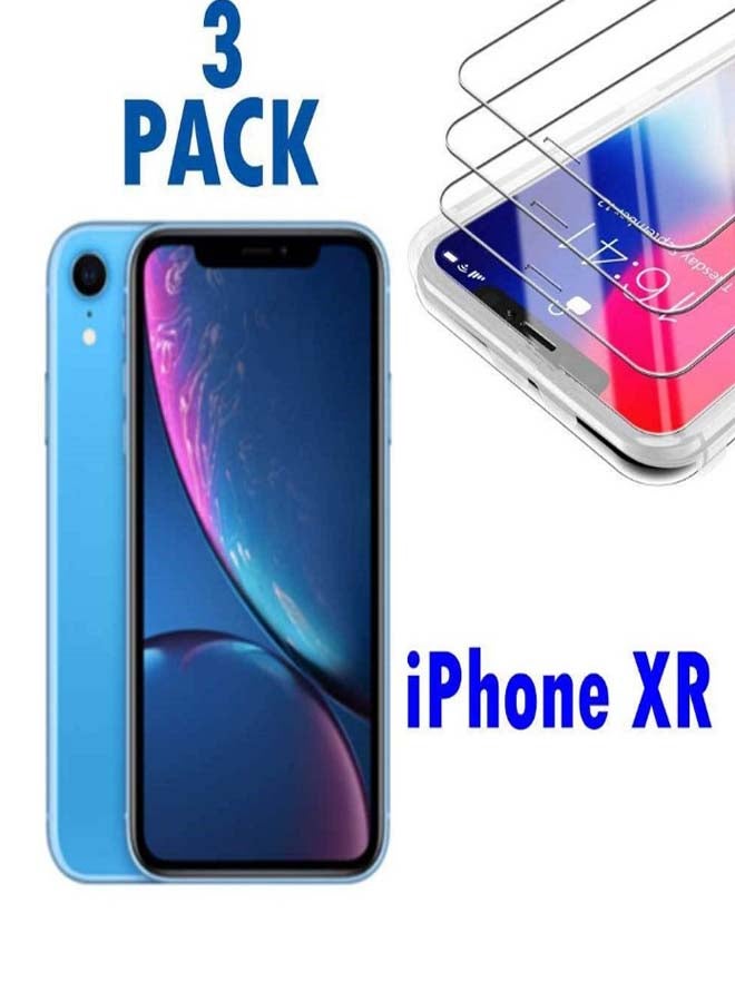 موز لاصقة حماية الشاشة من الزجاج المقوى لهاتف أبل آيفون XR مقاس 5.8 بوصة شفاف - Image 3