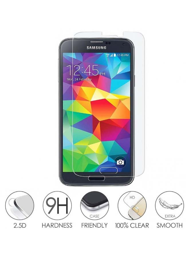 Muzz - Tempered Glass Screen Protector For Samsung Galaxy S5 5.1-Inch Clear - Image 1