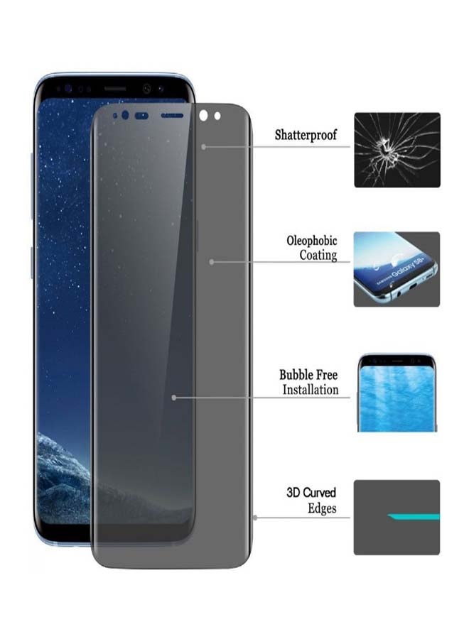 موز لاصقة حماية من الزجاج المقوى لموبايل سامسونج جالاكسي S9 Plus مقاس 6.2 بوصة شفاف - Image 4