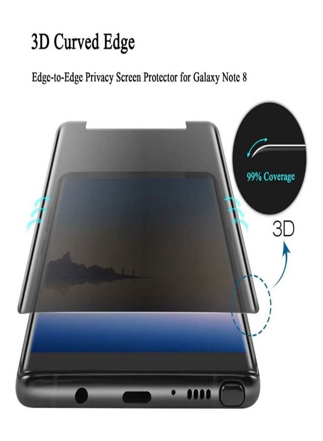 موز لاصقة حماية شاشة للحفاظ على الخصوصية لهاتف سامسونج جالاكسي نوت 8 شفاف - Image 4
