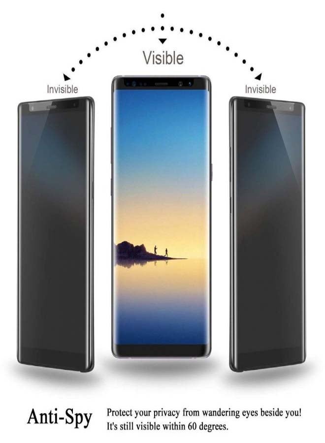 موز لاصقة حماية شاشة للحفاظ على الخصوصية لهاتف سامسونج جالاكسي نوت 8 شفاف - Image 3