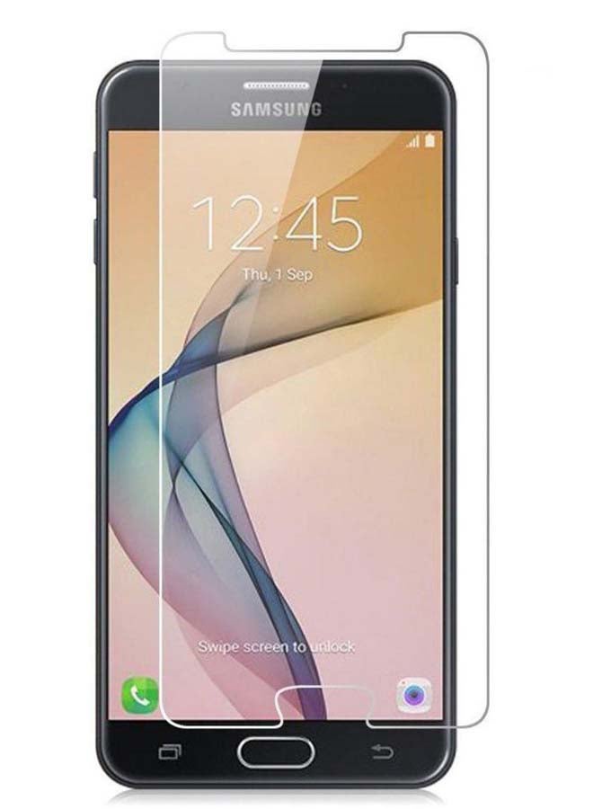 موز لاصقة حماية للشاشة من الزجاج المقوى لهاتف سامسونج جالاكسي J7 برايم بقياس 5.5 بوصة شفاف - Image 2