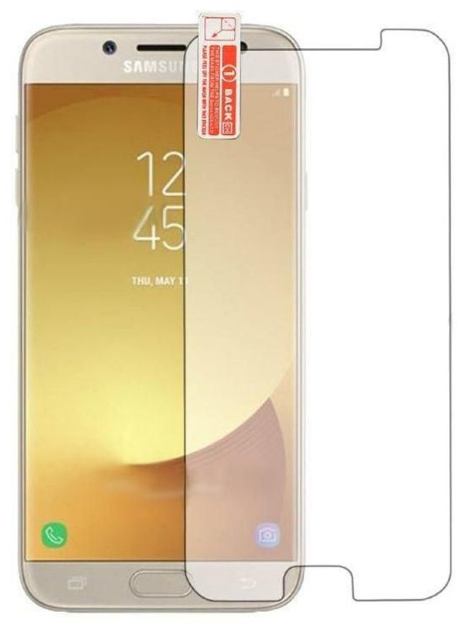 Muzz Tempered Glass Screen Protector For Samsung Galaxy J7 Pro 5.5-Inch 2018 Clear 