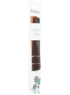 Xcluzive 2-Piece Pocket Hair Comb Brown/Black 