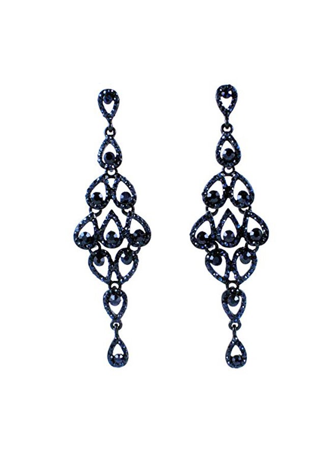 Janefashions Alloy Austrian Crystals And Rhinestone Studded Earrings - Image 1