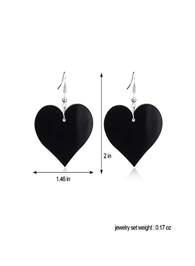 Acrylic Heart Shaped Dangle Earrings - v1553285194/N22539568A_2