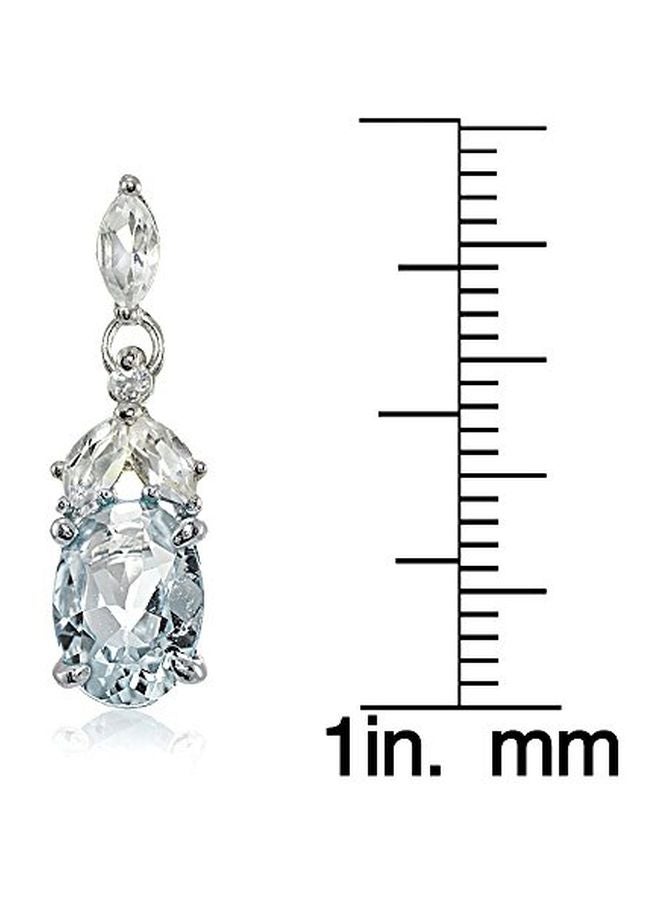 Ice Gems - Sterling Silver Topaz Dangle Earrings - Image 1