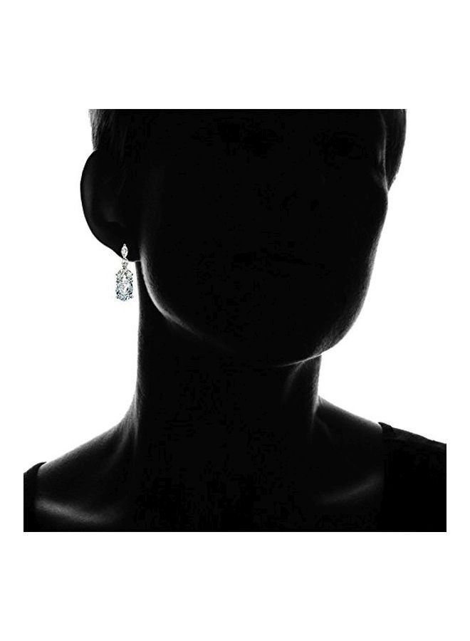 Ice Gems - Sterling Silver Topaz Dangle Earrings - Image 1