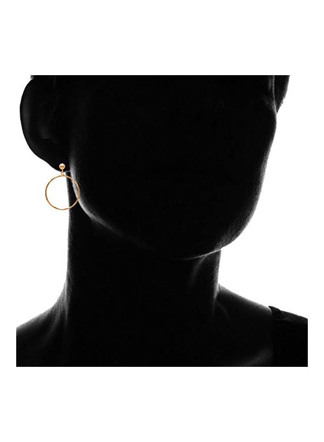 Sea of Ice Silver Plated Round Hoop Earrings - Image 3