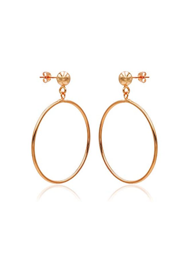 Sea of Ice Silver Plated Round Hoop Earrings - Image 2