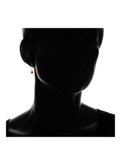 Ice Gems Gold Plated Garnet Studded Filigree Patterned Earrings  - Image 2