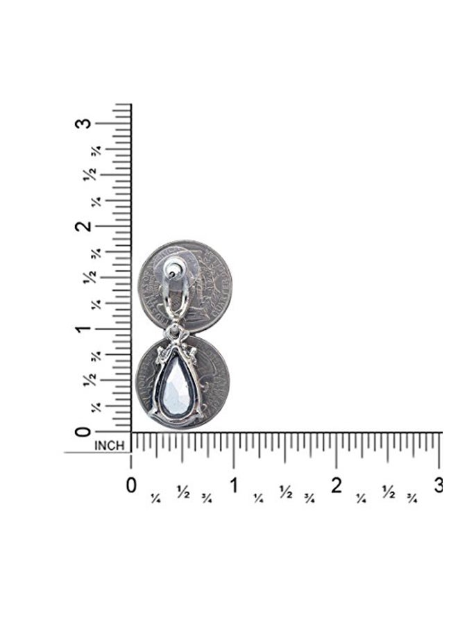 cocojewelry Rhinestone Studded Teardrop Earrings - Image 2