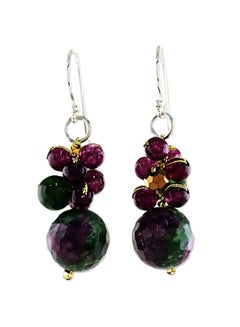 925 Sterling Silver Quartz And Glass Bead Embellished Sweet Berries Earrings - v1553285896/N22540648A_1