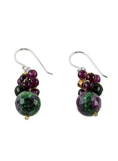 925 Sterling Silver Quartz And Glass Bead Embellished Sweet Berries Earrings - v1553285896/N22540648A_2