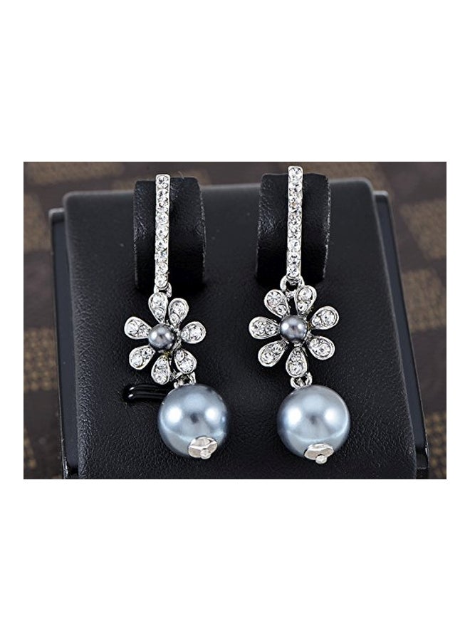 Swarovski Crystal Studded Drop Earrings - v1553285956/N22540732A_4