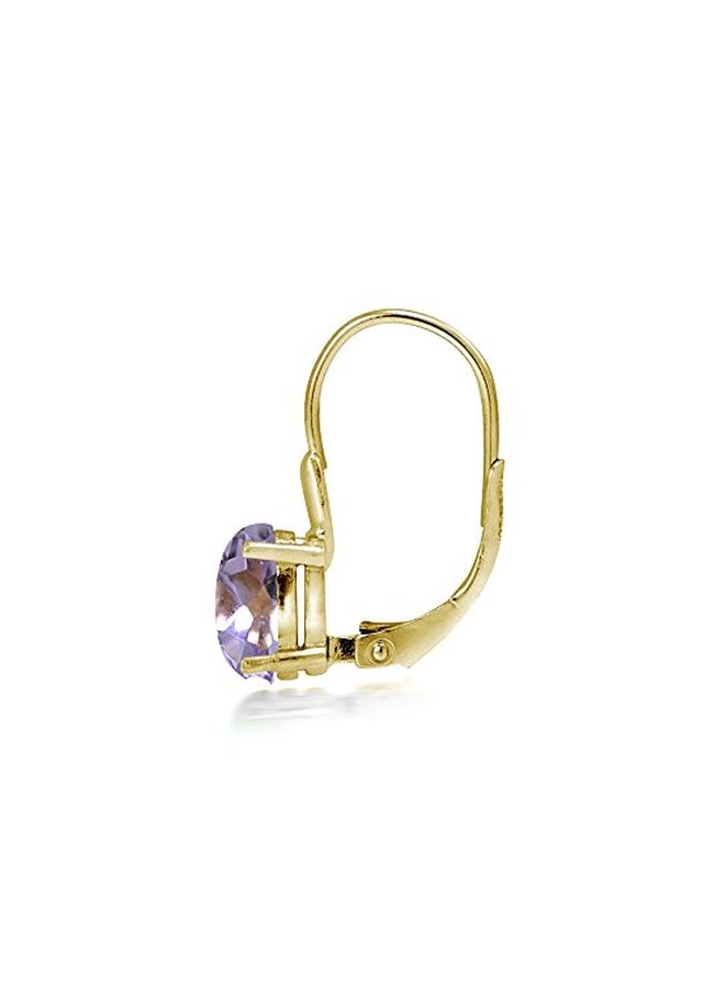Ice Gems - 925 Sterling Silver Amethyst Studded Earrings - Image 1
