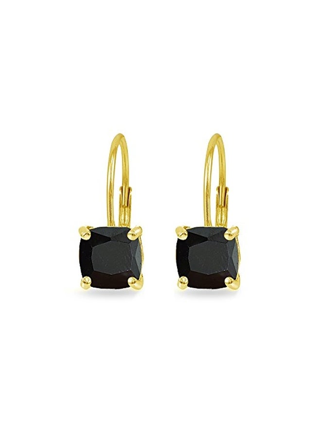 Hoops & Loops - Gold Plated 925 Sterling Silver Zircon Studded Earrings - Image 1