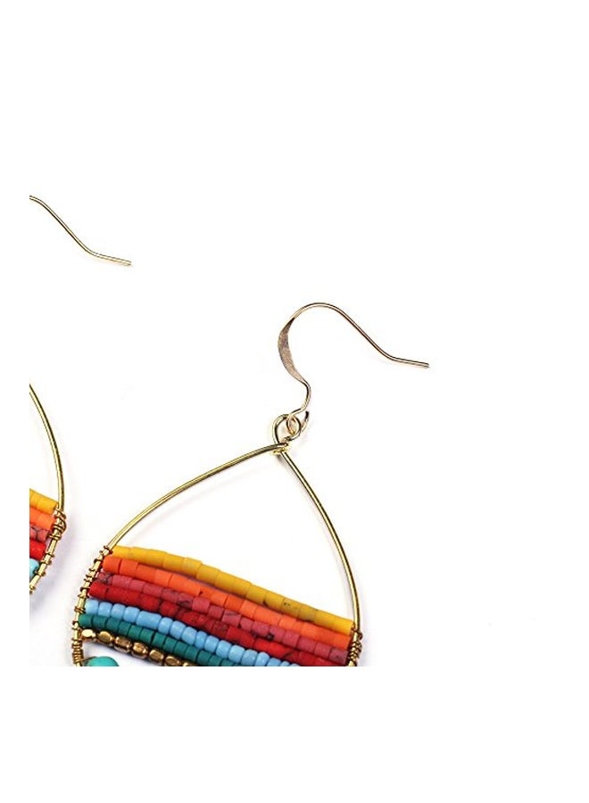 AKITAI Brass Bohemian Style Teardrop Earrings - Image 3