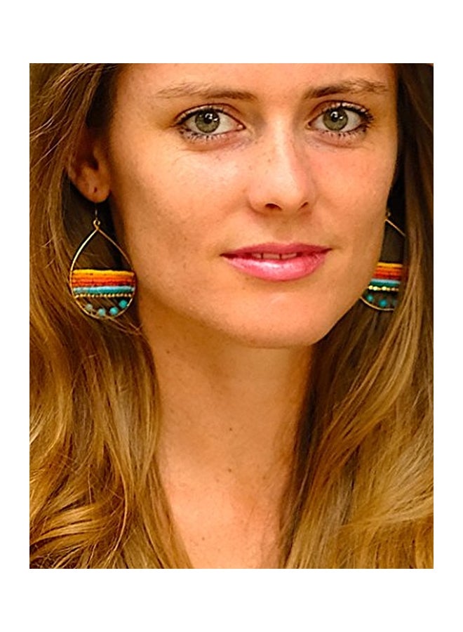 AKITAI Brass Bohemian Style Teardrop Earrings - Image 4