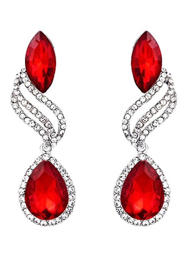 بريلوف أقراط متدلية من النحاس مرصعة بالكريستال - Image 1