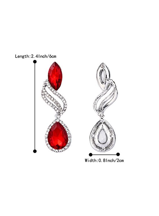 بريلوف أقراط متدلية من النحاس مرصعة بالكريستال - Image 2