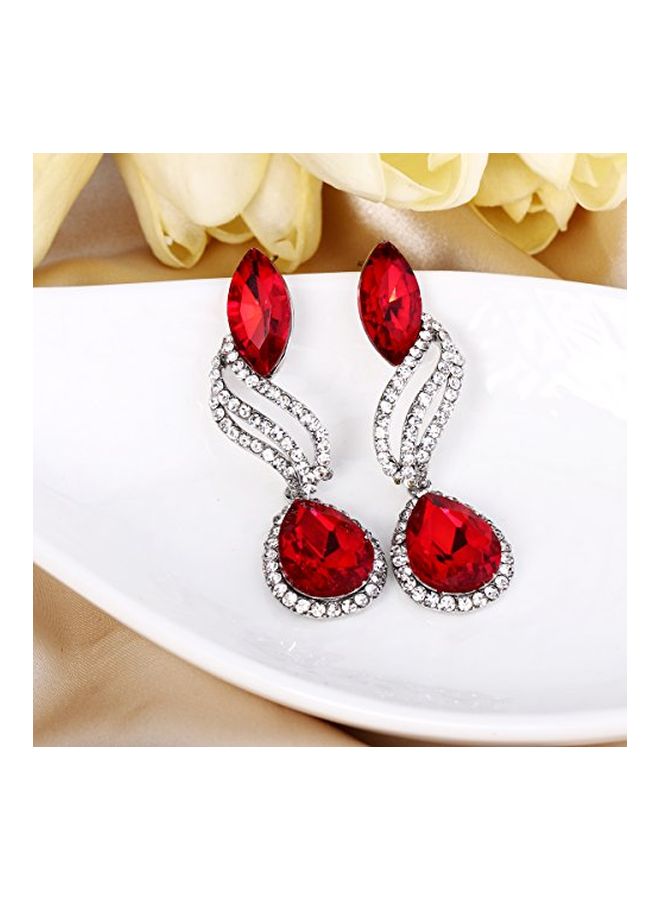 بريلوف أقراط متدلية من النحاس مرصعة بالكريستال - Image 3