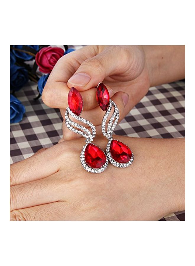 بريلوف أقراط متدلية من النحاس مرصعة بالكريستال - Image 4