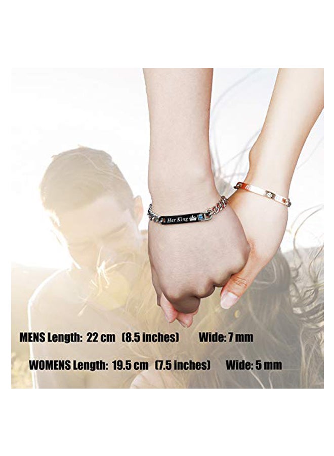 FIBO STEEL - Couples Bracelets and Necklace Set - Image 1