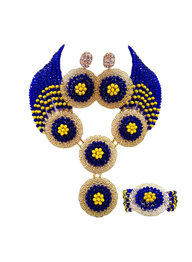 أكزوف طقم مجوهرات مزينة بالخرز بنمط أفريقي - Image 1