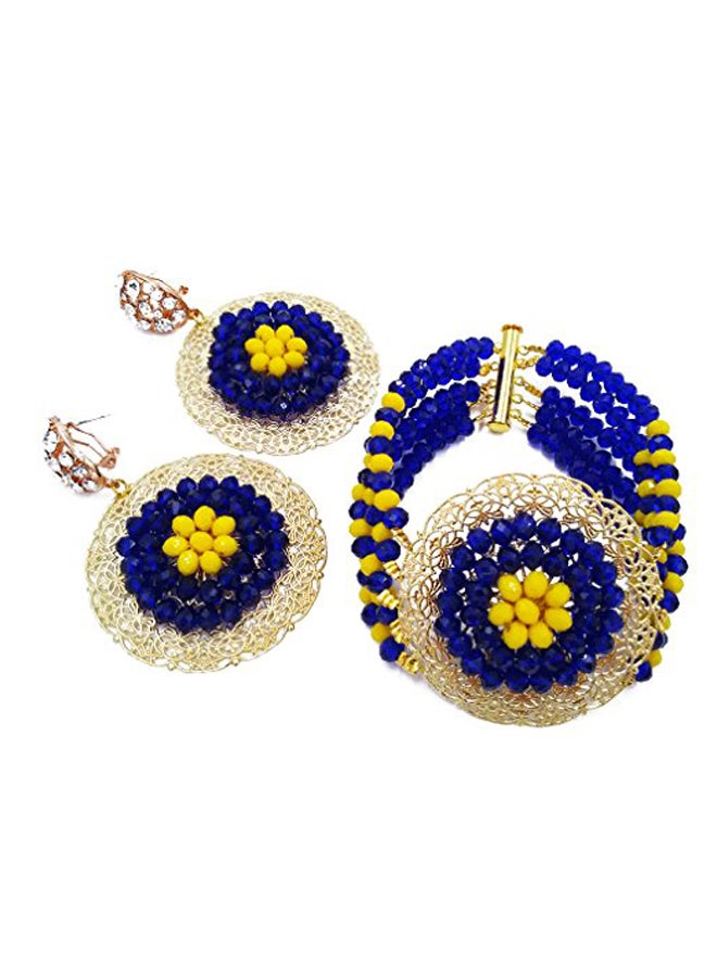 أكزوف طقم مجوهرات مزينة بالخرز بنمط أفريقي - Image 3