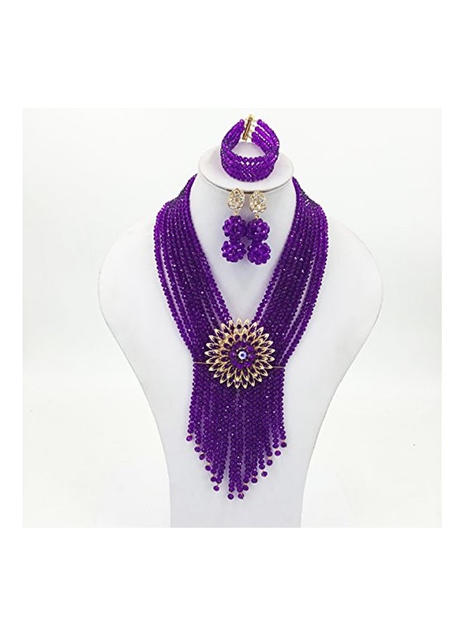 أكزوف طقم مجوهرات مزين بالخرز - Image 2