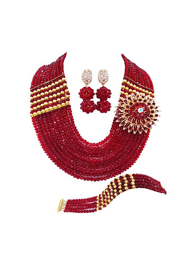 Alloy Crystal Beaded Jewellery Set - v1553286858/N22542065A_1