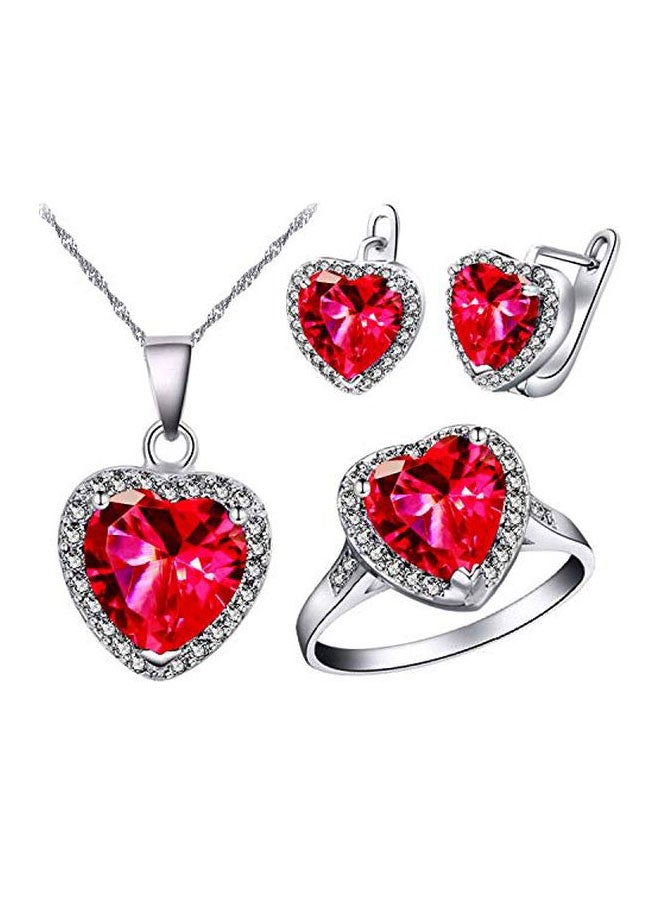 Uloveido Platinum Plated Brass Jewelry Set - Image 1