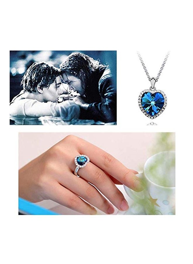 FannyShop - Crystal Love Heart Jewellery Set - Image 1