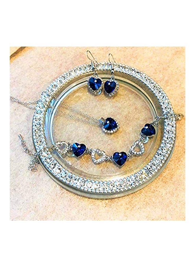 FannyShop - Crystal Love Heart Jewellery Set - Image 1