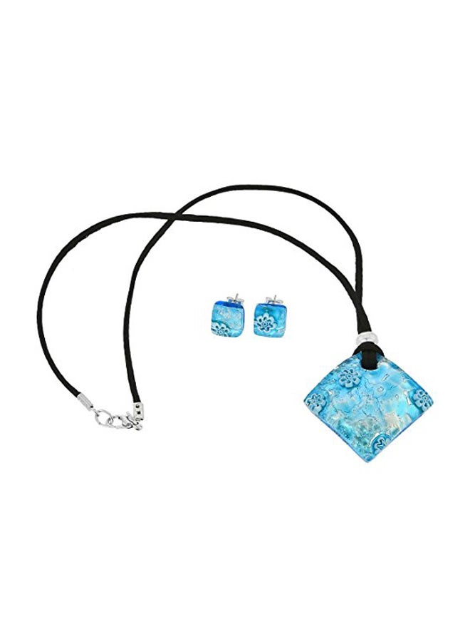 GlassOfVenice Brass Necklace And Earrings Set - Image 1