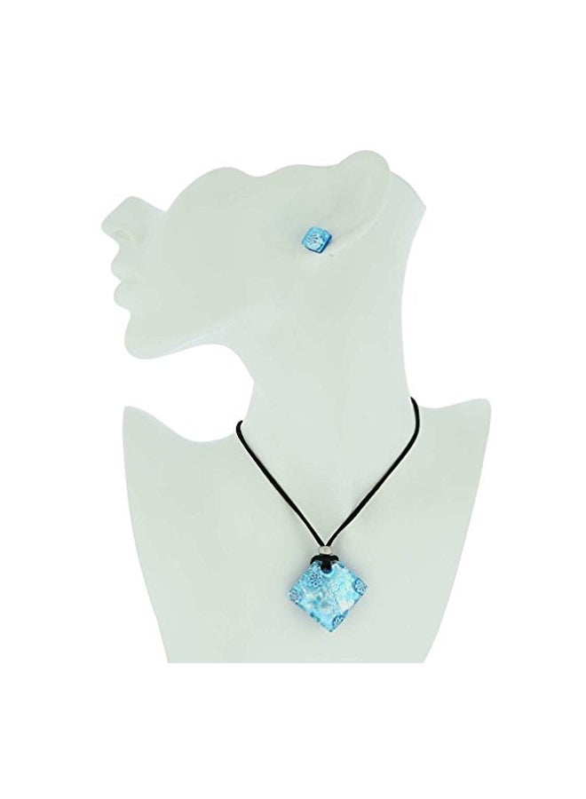 GlassOfVenice Brass Necklace And Earrings Set - Image 4